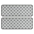 thumbnail image 1 of Kitchen Rugs Sets Of 2,Gray and White Geometric Lattice Pattern Anti Fatigue Kitchen Mat Rugs Non Slip Washable,Decorative Kitchen Floor Mats for Kitchen,Sink,Laundry,17"x47"+17"x47", 1 of 5