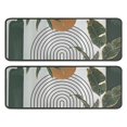 thumbnail image 1 of Kitchen Rugs Sets Of 2,Green Boho Geometric and Plant Pattern (4) Anti Fatigue Kitchen Mat Rugs Non Slip Washable,Decorative Kitchen Floor Mats for Kitchen,Sink,Laundry,17"x47"+17"x47", 1 of 5