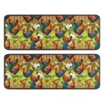 thumbnail image 1 of Kitchen Rugs Sets Of 2,Green Chicken Farm Pattern Anti Fatigue Kitchen Mat Rugs Non Slip Washable,Decorative Kitchen Floor Mats for Kitchen,Sink,Laundry,17"x47"+17"x47", 1 of 5