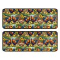 thumbnail image 1 of Kitchen Rugs Sets Of 2,Green Chicken Sunflower Pattern Anti Fatigue Kitchen Mat Rugs Non Slip Washable,Decorative Kitchen Floor Mats for Kitchen,Sink,Laundry,17"x47"+17"x47", 1 of 5