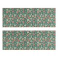 thumbnail image 1 of Kitchen Rugs Sets Of 2,Green Christmas Floral Pattern Anti Fatigue Kitchen Mat Rugs Non Slip Washable,Decorative Kitchen Floor Mats for Kitchen,Sink,Laundry,17"X47", 1 of 5