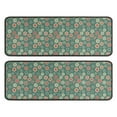 thumbnail image 1 of Kitchen Rugs Sets Of 2,Green Christmas Floral Pattern Anti Fatigue Kitchen Mat Rugs Non Slip Washable,Decorative Kitchen Floor Mats for Kitchen,Sink,Laundry,17"x47"+17"x47", 1 of 5