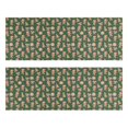 thumbnail image 1 of Kitchen Rugs Sets Of 2,Green Christmas Gingerbread and Tree Pattern Anti Fatigue Kitchen Mat Rugs Non Slip Washable,Decorative Kitchen Floor Mats for Kitchen,Sink,Laundry,17"X47", 1 of 5