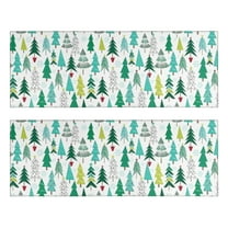 Kitchen Rugs Sets Of 2,Green Christmas Tree Pattern Anti Fatigue Kitchen Mat Rugs Non Slip Washable,Decorative Kitchen Floor Mats for Kitchen,Sink,Laundry,17"X47"