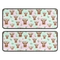 thumbnail image 1 of Kitchen Rugs Sets Of 2,Green Highland Cow Flower Pattern Anti Fatigue Kitchen Mat Rugs Non Slip Washable,Decorative Kitchen Floor Mats for Kitchen,Sink,Laundry,17"x47"+17"x47", 1 of 5