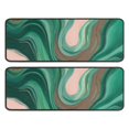 thumbnail image 1 of Kitchen Rugs Sets Of 2,Green Marble Gold Wave Pattern Anti Fatigue Kitchen Mat Rugs Non Slip Washable,Decorative Kitchen Floor Mats for Kitchen,Sink,Laundry,17"x47"+17"x47", 1 of 5
