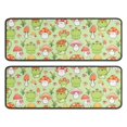 thumbnail image 1 of Kitchen Rugs Sets Of 2,Green Mushroom Frog Green Pattern Anti Fatigue Kitchen Mat Rugs Non Slip Washable,Decorative Kitchen Floor Mats for Kitchen,Sink,Laundry,17"x47"+17"x47", 1 of 5