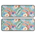 thumbnail image 1 of Kitchen Rugs Sets Of 2,Green Pioneer Flower and Leaf Anti Fatigue Kitchen Mat Rugs Non Slip Washable,Decorative Kitchen Floor Mats for Kitchen,Sink,Laundry,17"x47"+17"x47", 1 of 5