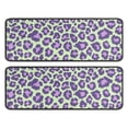 thumbnail image 1 of Kitchen Rugs Sets Of 2,Green and Purple Of Leopard Print Anti Fatigue Kitchen Mat Rugs Non Slip Washable,Decorative Kitchen Floor Mats for Kitchen,Sink,Laundry,17"x47"+17"x47", 1 of 5