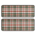 thumbnail image 1 of Kitchen Rugs Sets Of 2,Green Red Brown and White Checkered Pattern Anti Fatigue Kitchen Mat Rugs Non Slip Washable,Decorative Kitchen Floor Mats for Kitchen,Sink,Laundry,17"x47"+17"x47", 1 of 5