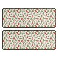 thumbnail image 1 of Kitchen Rugs Sets Of 2,Green and Red Christmas Pattern Anti Fatigue Kitchen Mat Rugs Non Slip Washable,Decorative Kitchen Floor Mats for Kitchen,Sink,Laundry,17"x47"+17"x47", 1 of 5