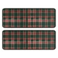 thumbnail image 1 of Kitchen Rugs Sets Of 2,Green and Red Christmas Plaid Pattern Anti Fatigue Kitchen Mat Rugs Non Slip Washable,Decorative Kitchen Floor Mats for Kitchen,Sink,Laundry,17"x47"+17"x47", 1 of 5