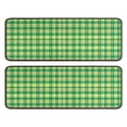 thumbnail image 1 of Kitchen Rugs Sets Of 2,Green Yellow Checkerboard Checkered Pattern Anti Fatigue Kitchen Mat Rugs Non Slip Washable,Decorative Kitchen Floor Mats for Kitchen,Sink,Laundry,17"x47"+17"x47", 1 of 5