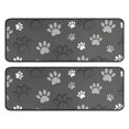 thumbnail image 1 of Kitchen Rugs Sets Of 2,Grey Dog Paw Footprint Anti Fatigue Kitchen Mat Rugs Non Slip Washable,Decorative Kitchen Floor Mats for Kitchen,Sink,Laundry,17"x47"+17"x47", 1 of 5