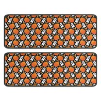 Kitchen Rugs Sets Of 2,Halloween Ghost & Pumpkin Pattern Anti Fatigue Kitchen Mat Rugs Non Slip Washable,Decorative Kitchen Floor Mats for Kitchen,Sink,Laundry,17"x47" 17"x47"