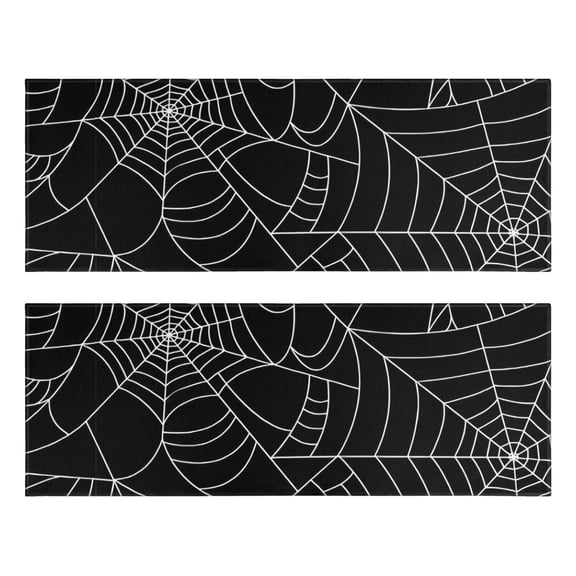 Kitchen Rugs Sets Of 2,Halloween Spider Webs Anti Fatigue Kitchen Mat Rugs Non Slip Washable,Decorative Kitchen Floor Mats for Kitchen,Sink,Laundry,17"X47"