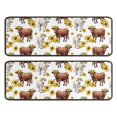 thumbnail image 1 of Kitchen Rugs Sets Of 2,Highland Cow Sunflower Cow Pattern Anti Fatigue Kitchen Mat Rugs Non Slip Washable,Decorative Kitchen Floor Mats for Kitchen,Sink,Laundry,17"x47"+17"x47", 1 of 5