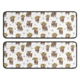 thumbnail image 1 of Kitchen Rugs Sets Of 2,Highland Cow Sunflower Daisy Pattern Anti Fatigue Kitchen Mat Rugs Non Slip Washable,Decorative Kitchen Floor Mats for Kitchen,Sink,Laundry,17"x47"+17"x47", 1 of 5