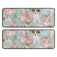 thumbnail image 1 of Kitchen Rugs Sets Of 2,Jack Russell Terrier Dog and Flower Anti Fatigue Kitchen Mat Rugs Non Slip Washable,Decorative Kitchen Floor Mats for Kitchen,Sink,Laundry,17"x47"+17"x47", 1 of 5