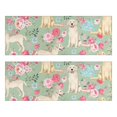 thumbnail image 1 of Kitchen Rugs Sets Of 2,Labrador Dog and Flower Floral Anti Fatigue Kitchen Mat Rugs Non Slip Washable,Decorative Kitchen Floor Mats for Kitchen,Sink,Laundry,17"X47", 1 of 5