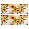 thumbnail image 1 of Kitchen Rugs Sets Of 2,Leaf Newspaper Text Sunflower Pattern Anti Fatigue Kitchen Mat Rugs Non Slip Washable,Decorative Kitchen Floor Mats for Kitchen,Sink,Laundry,17"x47"+17"x47", 1 of 5