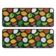 thumbnail image 1 of Kitchen Rugs Sets Of 2,Lemon Mixed Citrus Fruits DarkGreen Pattern Anti Fatigue Kitchen Mat Rugs Non Slip Washable,Decorative Kitchen Floor Mats for Kitchen,Sink,Laundry,17"x47"+17"x47", 1 of 5