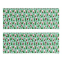 Kitchen Rugs Sets Of 2,Light Blue Christmas Santa and Tree Pattern Anti Fatigue Kitchen Mat Rugs Non Slip Washable,Decorative Kitchen Floor Mats for Kitchen,Sink,Laundry,17"X47"