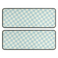 thumbnail image 1 of Kitchen Rugs Sets Of 2,Light Blue and Cream Checkered Pattern Anti Fatigue Kitchen Mat Rugs Non Slip Washable,Decorative Kitchen Floor Mats for Kitchen,Sink,Laundry,17"x47"+17"x47", 1 of 5
