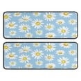 thumbnail image 1 of Kitchen Rugs Sets Of 2,Light Blue Daisy Flower Pattern Anti Fatigue Kitchen Mat Rugs Non Slip Washable,Decorative Kitchen Floor Mats for Kitchen,Sink,Laundry,17"x47"+17"x47", 1 of 5