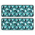 thumbnail image 1 of Kitchen Rugs Sets Of 2,LightBlue Lemon Fruits DarkBlue Pattern Anti Fatigue Kitchen Mat Rugs Non Slip Washable,Decorative Kitchen Floor Mats for Kitchen,Sink,Laundry,17"x47"+17"x47", 1 of 5