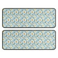thumbnail image 1 of Kitchen Rugs Sets Of 2,Lightblue Daisy Flower Green Dots Pattern Anti Fatigue Kitchen Mat Rugs Non Slip Washable,Decorative Kitchen Floor Mats for Kitchen,Sink,Laundry,17"x47"+17"x47", 1 of 5