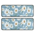 thumbnail image 1 of Kitchen Rugs Sets Of 2,Lightblue Daisy Flower Green Leaves Pattern Anti Fatigue Kitchen Mat Rugs Non Slip Washable,Decorative Kitchen Floor Mats for Kitchen,Sink,Laundry,17"x47"+17"x47", 1 of 5