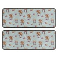 thumbnail image 1 of Kitchen Rugs Sets Of 2,Lightblue Highland Cow Flower Bucket Pattern Anti Fatigue Kitchen Mat Rugs Non Slip Washable,Decorative Kitchen Floor Mats for Kitchen,Sink,Laundry,17"x47"+17"x47", 1 of 5