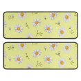 thumbnail image 1 of Kitchen Rugs Sets Of 2,Lightgreen Daisy Flower White Blooms Pattern Anti Fatigue Kitchen Mat Rugs Non Slip Washable,Decorative Kitchen Floor Mats for Kitchen,Sink,Laundry,17"x47"+17"x47", 1 of 5