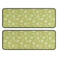 thumbnail image 1 of Kitchen Rugs Sets Of 2,Lightgreen Daisy Flower White Blooms Pattern Anti Fatigue Kitchen Mat Rugs Non Slip Washable,Decorative Kitchen Floor Mats for Kitchen,Sink,Laundry,17"x47"+17"x47", 1 of 5