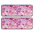 thumbnail image 1 of Kitchen Rugs Sets Of 2,Lightpink Daisy Flower Purple Blooms Pattern Anti Fatigue Kitchen Mat Rugs Non Slip Washable,Decorative Kitchen Floor Mats for Kitchen,Sink,Laundry,17"x47"+17"x47", 1 of 5