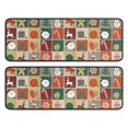 thumbnail image 1 of Kitchen Rugs Sets Of 2,Multicolor Christmas Pattern Anti Fatigue Kitchen Mat Rugs Non Slip Washable,Decorative Kitchen Floor Mats for Kitchen,Sink,Laundry,17"x47"+17"x47", 1 of 5