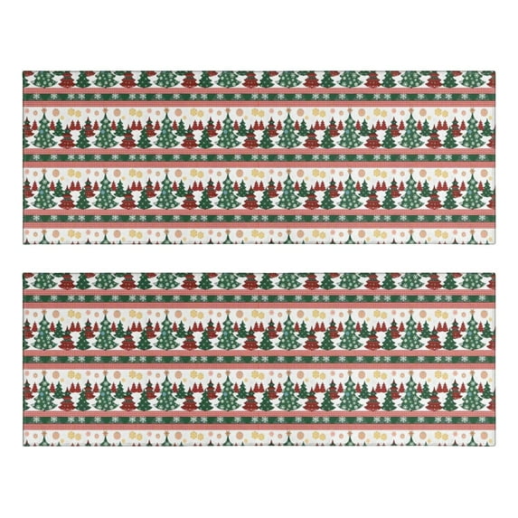Kitchen Rugs Sets Of 2,Multicolor Christmas Tree Pattern Anti Fatigue Kitchen Mat Rugs Non Slip Washable,Decorative Kitchen Floor Mats for Kitchen,Sink,Laundry,17"X47"