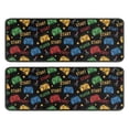 thumbnail image 1 of Kitchen Rugs Sets Of 2,Multicolor Controllers Games Text Black Pattern Anti Fatigue Kitchen Mat Rugs Non Slip Washable,Decorative Kitchen Floor Mats for Kitchen,Sink,Laundry,17"x47"+17"x47", 1 of 1