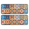 thumbnail image 1 of Kitchen Rugs Sets Of 2,Multicolor Ethnic Geometric Patchwork Pattern Anti Fatigue Kitchen Mat Rugs Non Slip Washable,Decorative Kitchen Floor Mats for Kitchen,Sink,Laundry,17"x47"+17"x47", 1 of 5