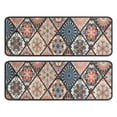thumbnail image 1 of Kitchen Rugs Sets Of 2,Multicolor Ethnic Mandala Pattern Anti Fatigue Kitchen Mat Rugs Non Slip Washable,Decorative Kitchen Floor Mats for Kitchen,Sink,Laundry,17"x47"+17"x47", 1 of 5