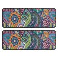 thumbnail image 1 of Kitchen Rugs Sets Of 2,Multicolor Ethnic Paisley and Floral Pattern Anti Fatigue Kitchen Mat Rugs Non Slip Washable,Decorative Kitchen Floor Mats for Kitchen,Sink,Laundry,17"x47"+17"x47", 1 of 5