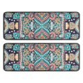 thumbnail image 1 of Kitchen Rugs Sets Of 2,Multicolor Ethnic Paisley Pattern Anti Fatigue Kitchen Mat Rugs Non Slip Washable,Decorative Kitchen Floor Mats for Kitchen,Sink,Laundry,17"x47"+17"x47", 1 of 5