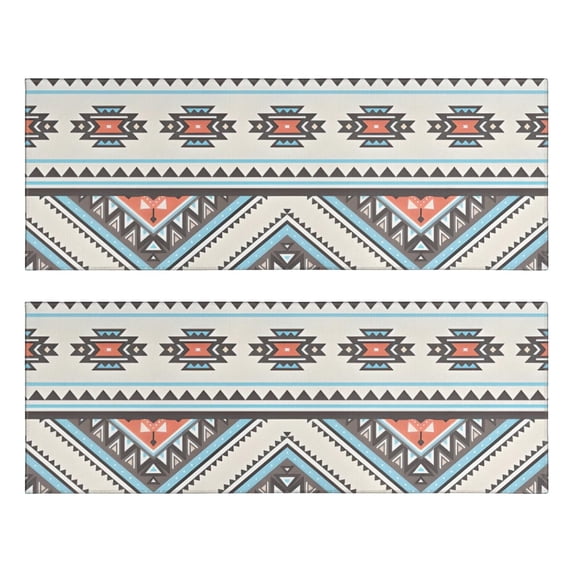 Kitchen Rugs Sets Of 2,Multicolor Floral and Geometric Boho Pattern Anti Fatigue Kitchen Mat Rugs Non Slip Washable,Decorative Kitchen Floor Mats for Kitchen,Sink,Laundry,17"X47"