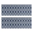 thumbnail image 1 of Kitchen Rugs Sets Of 2,Navy Blue Geometric Quatrefoil Pattern Anti Fatigue Kitchen Mat Rugs Non Slip Washable,Decorative Kitchen Floor Mats for Kitchen,Sink,Laundry,17"X47", 1 of 5