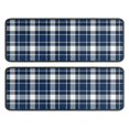 thumbnail image 1 of Kitchen Rugs Sets Of 2,Navy White Plaid Checkered Pattern Anti Fatigue Kitchen Mat Rugs Non Slip Washable,Decorative Kitchen Floor Mats for Kitchen,Sink,Laundry,17"x47"+17"x47", 1 of 5