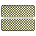 thumbnail image 1 of Kitchen Rugs Sets Of 2,Olive Green and White Checkerboard Pattern Anti Fatigue Kitchen Mat Rugs Non Slip Washable,Decorative Kitchen Floor Mats for Kitchen,Sink,Laundry,17"x47"+17"x47", 1 of 5