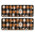 thumbnail image 1 of Kitchen Rugs Sets Of 2,Orange and Black Plaid Christmas Snowflake Pattern Anti Fatigue Kitchen Mat Rugs Non Slip Washable,Decorative Kitchen Floor Mats for Kitchen,Sink,Laundry,17"x47"+17"x47", 1 of 5