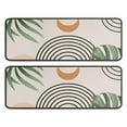 thumbnail image 1 of Kitchen Rugs Sets Of 2,Orange Boho Geometric and Plant Pattern Anti Fatigue Kitchen Mat Rugs Non Slip Washable,Decorative Kitchen Floor Mats for Kitchen,Sink,Laundry,17"x47"+17"x47", 1 of 5