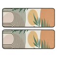 thumbnail image 1 of Kitchen Rugs Sets Of 2,Orange Boho Geometric and Plant Pattern Anti Fatigue Kitchen Mat Rugs Non Slip Washable,Decorative Kitchen Floor Mats for Kitchen,Sink,Laundry,17"x47"+17"x47", 1 of 5